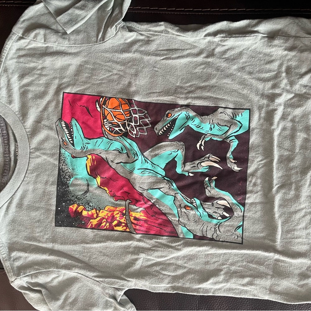Old Navy Gray Dinosaur Tee